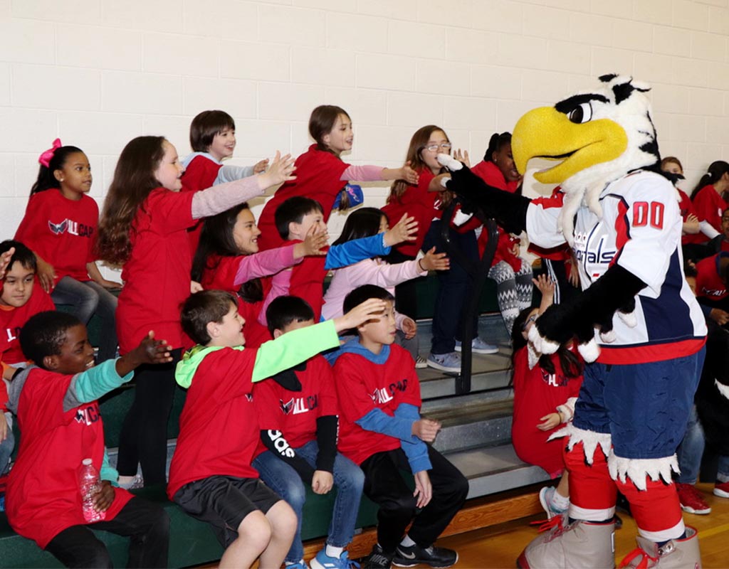 Caps Street Hockey Equipment Debuts At College Gardens Elementary