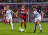 Spirit’s Stars Lead the Way in Comeback Win Spirit forward Mallory Pugh threads the needle.
20190928 NC Courage at Spirit
Photo Credit: David Wolfe