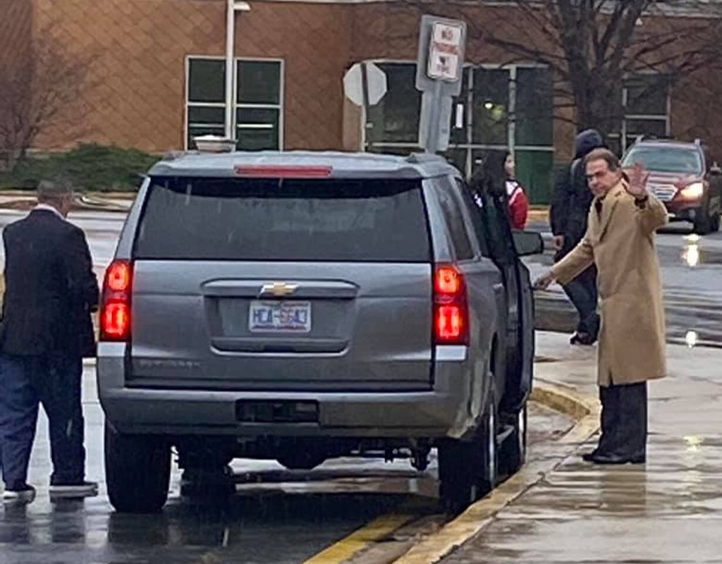 Alabama Head Coach Saban Visits Quince Orchard High School