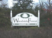 feature woodside forest sign