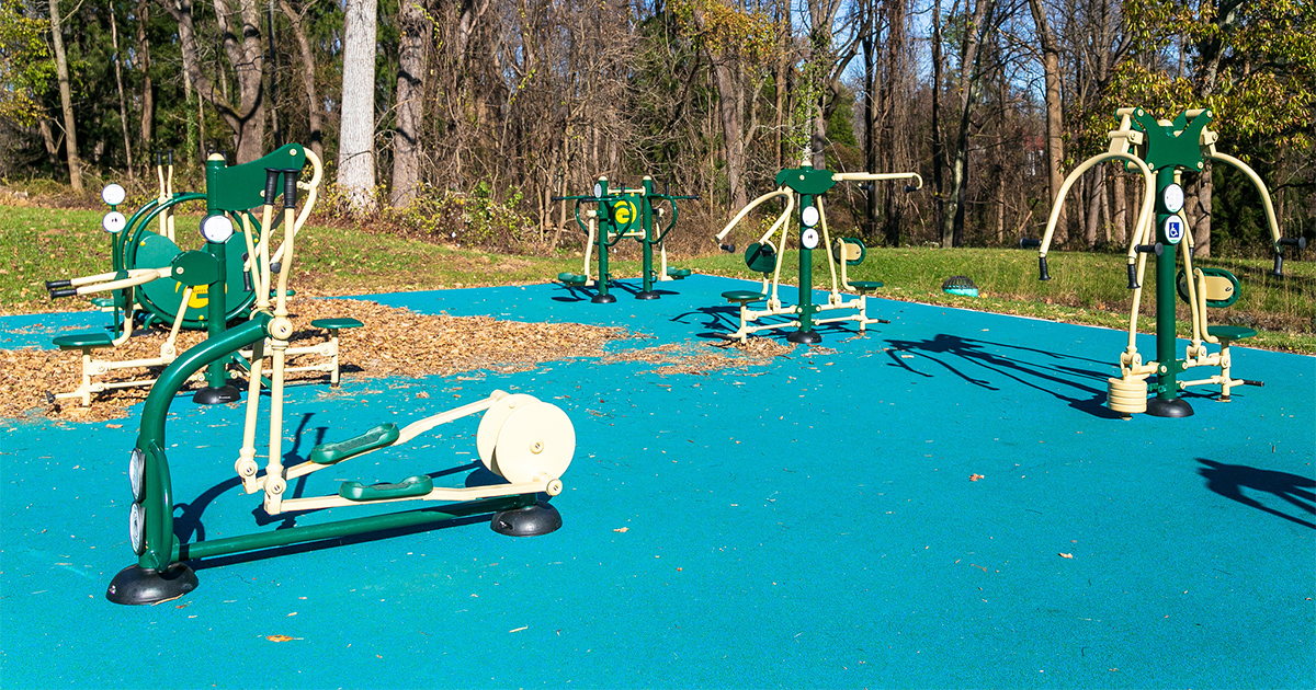 gym equipment in park