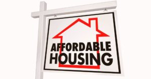photo of affordable housing realtor type sign