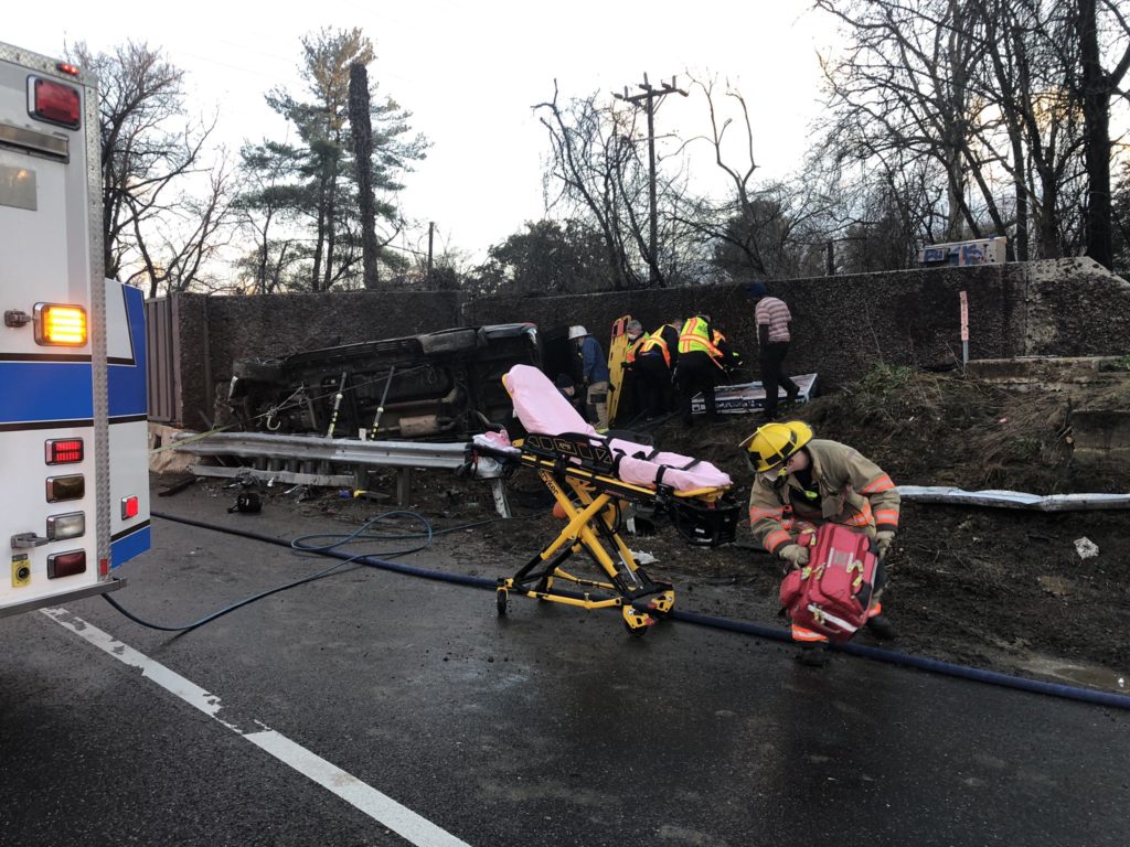 One Injured in Rollover Collision on Beltway | Montgomery Community Media - Vimarsana News