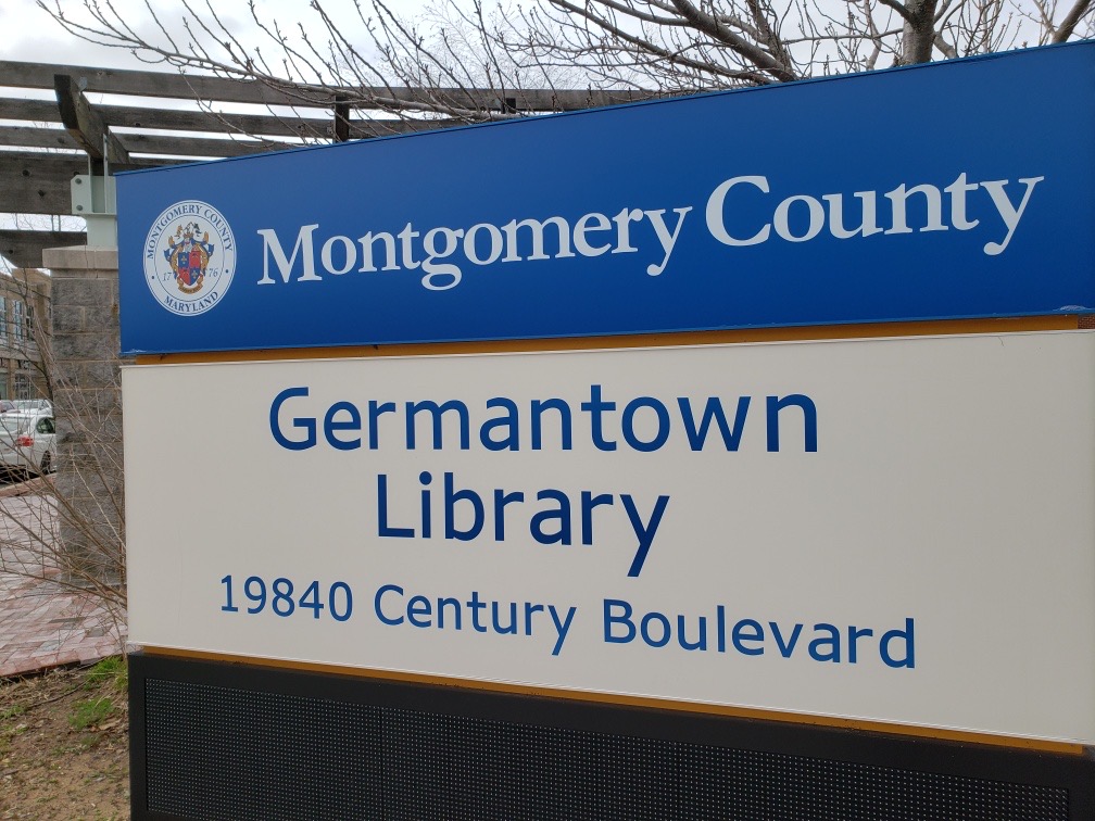 photo of Germantown Library branch sign