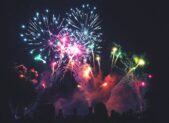 feature fireworks crowd-of-people-watching-a-colorful-fireworks-display-for-new-years-picture-id1081796266