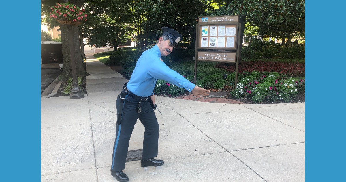 Familiar Friendship Heights Police Sculpture Restored After Being Vandalized - Vimarsana News