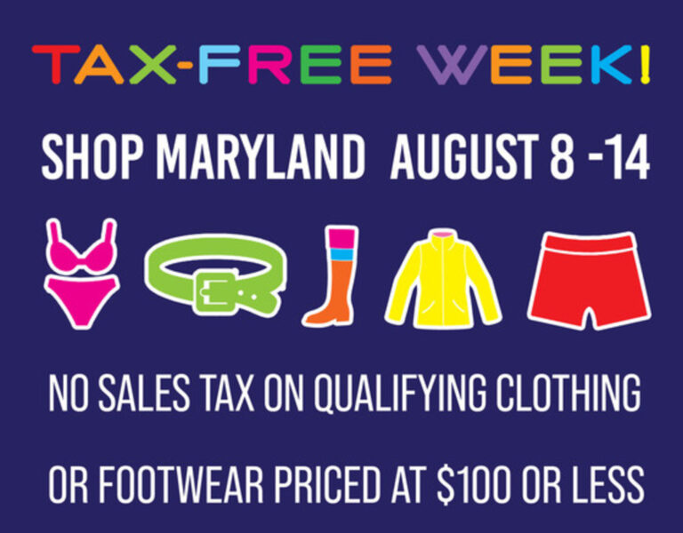 Maryland TaxFree Week Starts Sunday Here's What Qualifies